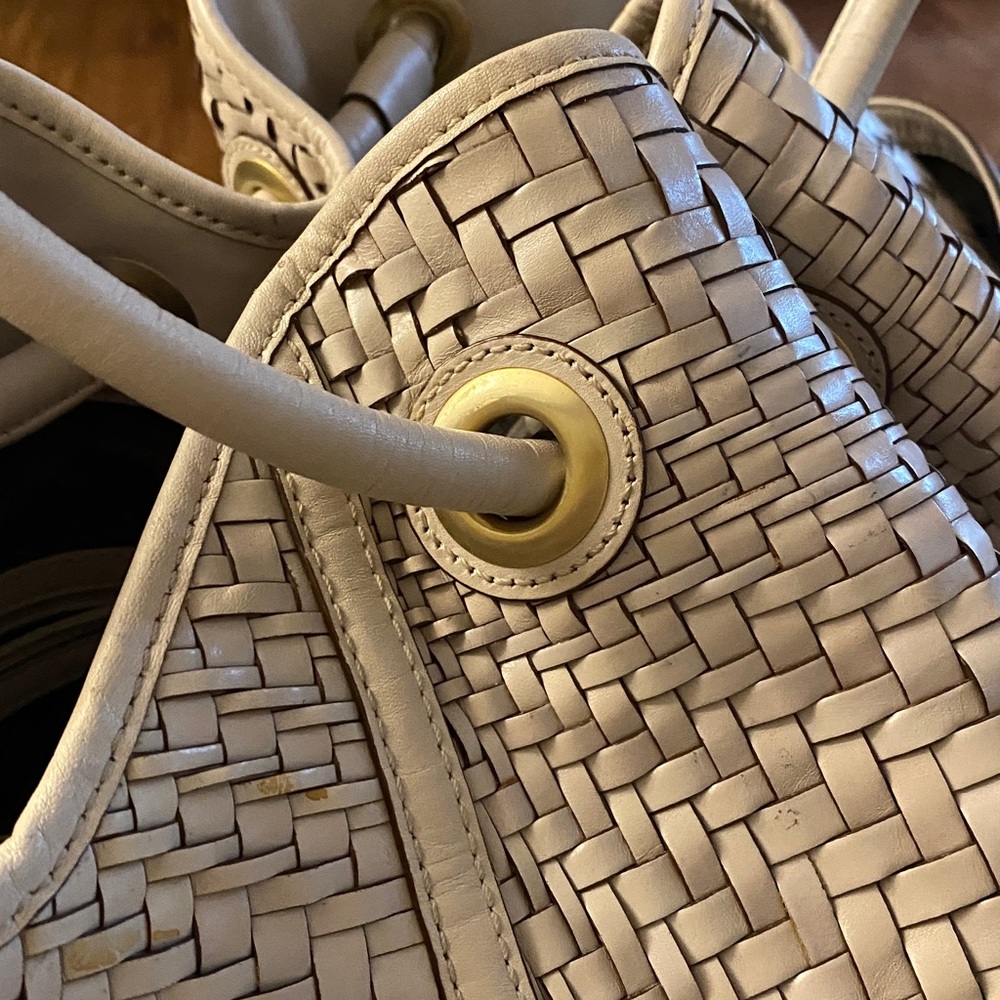 COLE HAAN Genevieve woven Denny satchel/tote bag - Picture 5 of 16